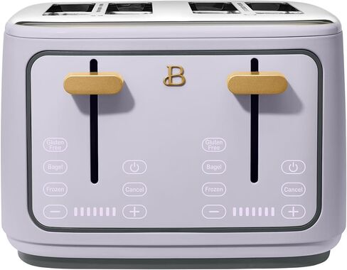 4 Slice Toaster with Touch Control Panel, 1800W Fast Heating, 7 Toast Shade Levels, Extra Wide Slots for Bagels, Removable Crumb Tray (Oyster Gray) in Saudi Arabia