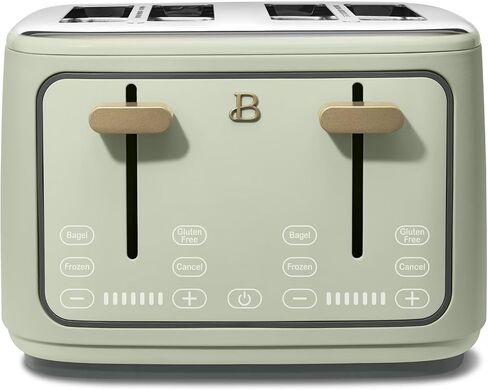 4 Slice Toaster with Touch Control Panel, 1800W Fast Heating, 7 Toast Shade Levels, Extra Wide Slots for Bagels, Removable Crumb Tray (Oyster Gray) in Saudi Arabia