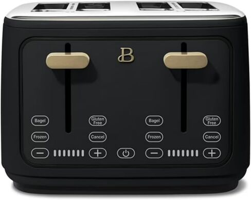 4 Slice Toaster with Touch Control Panel, 1800W Fast Heating, 7 Toast Shade Levels, Extra Wide Slots for Bagels, Removable Crumb Tray (Oyster Gray) in Saudi Arabia