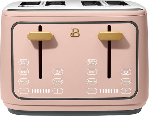 4 Slice Toaster with Touch Control Panel, 1800W Fast Heating, 7 Toast Shade Levels, Extra Wide Slots for Bagels, Removable Crumb Tray (Oyster Gray) in Saudi Arabia