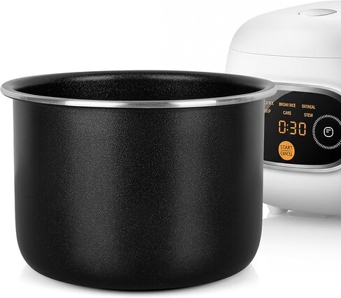 Linkidea 304 Stainless Steel Inner Pot for Rice Cooker, Pressure Cooker Bowl, Dishwasher Safe Insert Compatible with COMFEE Mini Rice Cooker 4 Cups Cooked in Kuwait