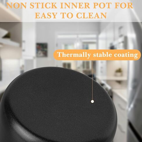 Linkidea 304 Stainless Steel Inner Pot for Rice Cooker, Pressure Cooker Bowl, Dishwasher Safe Insert Compatible with COMFEE Mini Rice Cooker 4 Cups Cooked in Kuwait