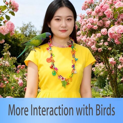 (2 Pack) Bird Necklace Toy Rainbow Necklace Bird Toy Chewing Toy Cage Links Bird Swing, Climbing Chain for Small Sized Birds, Small Bird Necklace Toy. in Kuwait