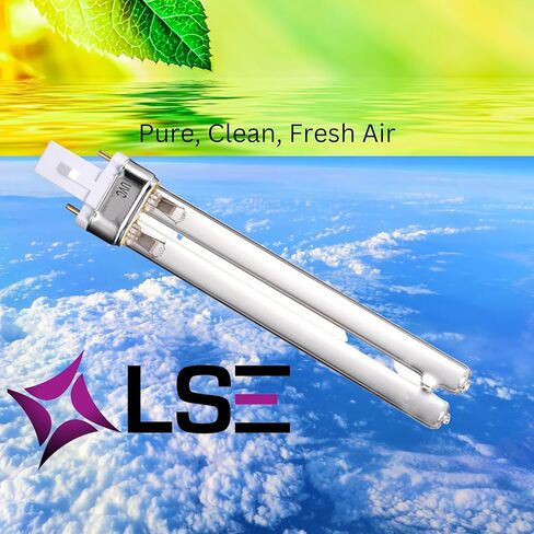لمبة إل إس إي لايتنج 9 وات للأشعة فوق البنفسجية | متوافق مع علبة AquaTop CF-400UV CF-500UV R9WUV-SQ | مصباح الكوارتز فوق البنفسجي | قاعدة G23 ثنائية الدبوس | عمر طويل 12,000 ساعة | مصممة في الولايات المتحدة الأمريكية in Kuwait