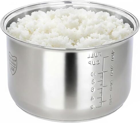 وعاء بديل لطباخ الأرز، متوافق مع Tiger JBV-A18U، بطانة داخلية غير مطلية من الفولاذ المقاوم للصدأ 304، سهلة التنظيف وإدخال آمن للغسل في غسالة الأطباق in Kuwait