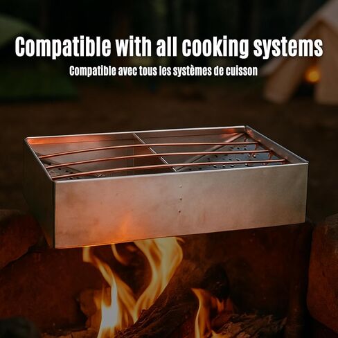 Camping Toaster for Campfire or Stove – 2-Slice Tin-Plate Bread Grill – Durable, Heat-Resistant Toaster for Wood Stove, Gas or Electric Cooking in Kuwait