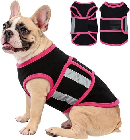 Dog Anxiety Calming Vest, Gentle Compression Anxiety Suit for Dogs, Breathable Dog Calming Wrap for Separation Anxiety, Thunder, Fireworks, Vet Visits, Black M in Kuwait