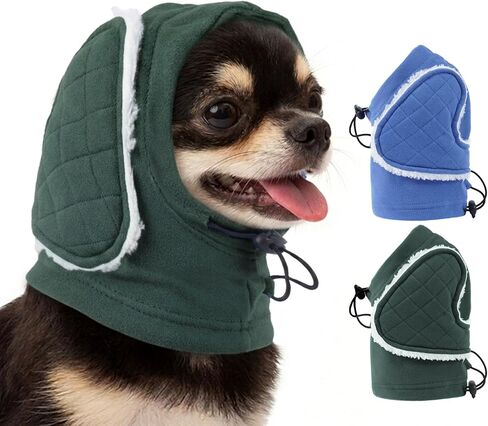 MIGOHI Soft Dog Ear Muffs Noise Protection,Ear Covers for Dogs,Dog No Flap Ear Wrap for Hematoma,Calming Hoodie Quiet Ears Head Warps for Medium Large Dogs Grooming,Bathing,Thunder,Firework,XL,Blue in Saudi Arabia