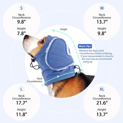 MIGOHI Soft Dog Ear Muffs Noise Protection,Ear Covers for Dogs,Dog No Flap Ear Wrap for Hematoma,Calming Hoodie Quiet Ears Head Warps for Medium Large Dogs Grooming,Bathing,Thunder,Firework,XL,Blue in Saudi Arabia