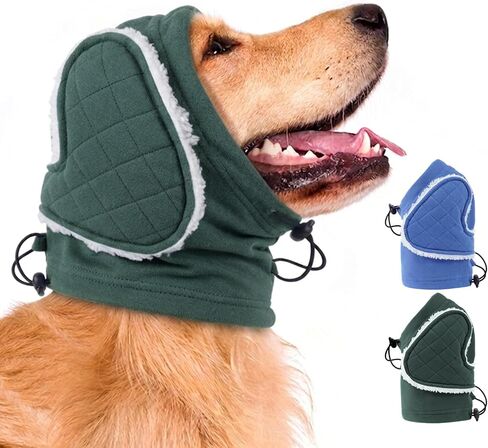 MIGOHI Soft Dog Ear Muffs Noise Protection,Ear Covers for Dogs,Dog No Flap Ear Wrap for Hematoma,Calming Hoodie Quiet Ears Head Warps for Medium Large Dogs Grooming,Bathing,Thunder,Firework,XL,Blue in Saudi Arabia