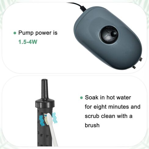 M METERXITY Air Stone for Aquarium Fish Tank, 11.81 Inch Rubber Pipe Bubble Diffuser with Suction Cup for Hydroponics/Aquaculture, Oxygen Diffuser Bar Bubble Wall Decorations in Kuwait