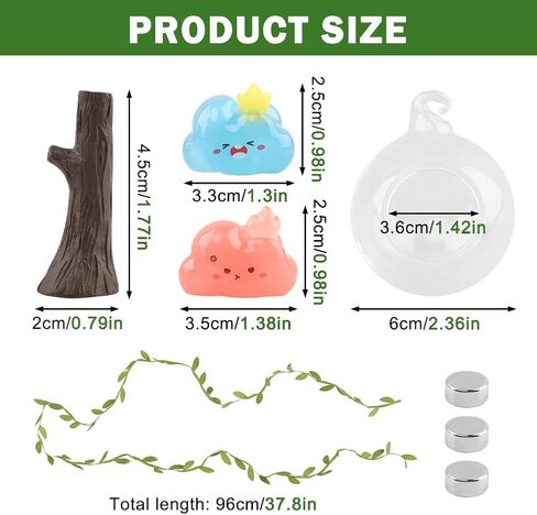 4pcs Jumping Spider Hide Glass Ball Habitat Cloud Plat Form Ledges, Jumping Spider Cloud Modelling Plat Forms with Magnetic Mounting for Climbing, Resting and Exploration in Kuwait