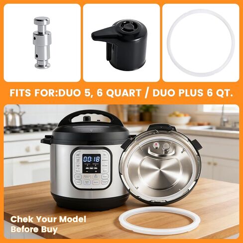 13 قطعة بديلة متوافقة مع Duo 5 و6 Qt وDuo Plus 6 Quart، تتضمن حلقتين للإغلاق و1 درع مضاد للكتلة و1 صمام تحرير البخار و2 صمامات عائمة و6 حشوات in Kuwait