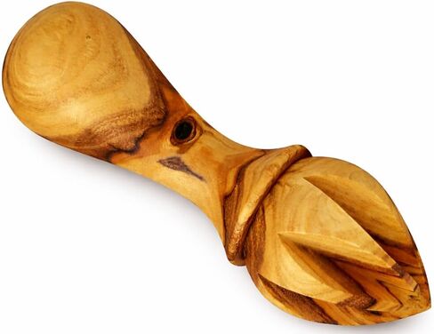 Zuluf Olive Wood Citrus Reamer, Handcrafted Wooden Lemon Juicer and Lime Squeezer with Ergonomic Handle, Deep Grooves Manual Juice Extractor for Oranges, Natural Kitchen Tool, Smooth Food Safe Finish in Kuwait