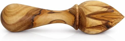 Zuluf Olive Wood Citrus Reamer, Handcrafted Wooden Lemon Juicer and Lime Squeezer with Ergonomic Handle, Deep Grooves Manual Juice Extractor for Oranges, Natural Kitchen Tool, Smooth Food Safe Finish in Kuwait