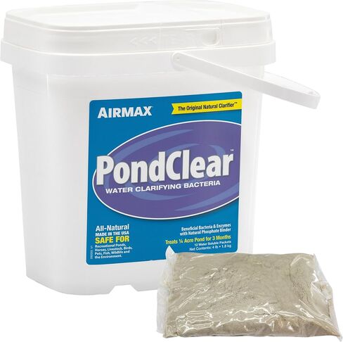 Airmax PondClear Packets, Beneficial Bacteria & Enzyme Clarifier Treatment with Ecoboost PRx, Clear & Clean Pond & Lake Water, Safe for Fish, 24 Count in Kuwait