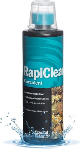 CrystalClear RapiClear Liquid Pond Flocculant for Outdoor Water Gardens, Fountains & Ponds, Natural Clarity Solution, Fish, Plant & Pet Safe, 16 Ounce in Saudi Arabia