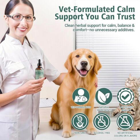 Seizure Guardian for Dogs and Cats – Helps Manage Seizure Symptoms, Helps Calm the Nervous System & Ease Twitching/Restlessness, Natural Herbal Formula with Passionflower & Ashwagandha & More, 2 Fl Oz in Kuwait