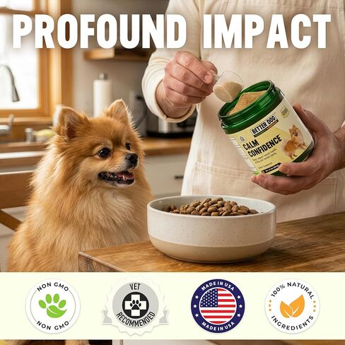Better Dog Supplements Calm Confidence by Cesar Millan Natural Brain Support & Dog Cognitive Supplement – Energy, Vitality & Focus Supplement with Ashwagandha & Other Herbs – 4oz (60-Day Supply) in Kuwait