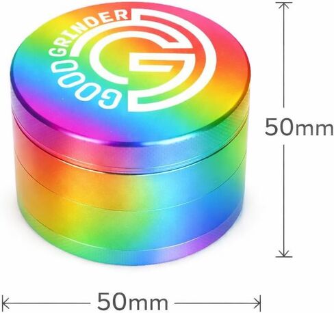 GOODGRINDER " Spice Grinder 4-Piece, 50mm x 1.65" Manual Spice Mill, Magnetic Lid, Heavy Duty Zinc Alloy, Easy Grip, Compact Portable Kitchen Tool, (Rainbow) in Kuwait