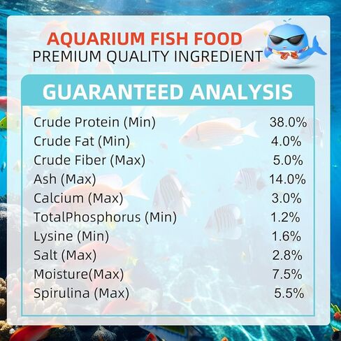 Aquarium Fish Food, Nutritionally Balanced Shrimp Fish Food, Daily Diet for All Bottom Feeders, Fresh Seafood Formula, 1.76 Ounces in Kuwait