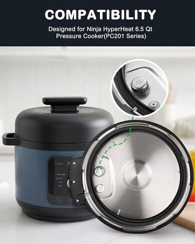 غطاء مضاد للانسداد لطباخ الضغط لطباخ الضغط Ninja HyperHeat 6.5 Qt (PC201)، استبدال غطاء صمام إطلاق البخار من الفولاذ المقاوم للصدأ، غطاء أمان متين مضاد للكتلة in Kuwait
