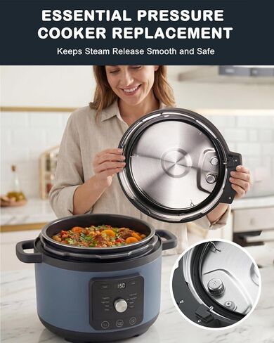 غطاء مضاد للانسداد لطباخ الضغط لطباخ الضغط Ninja HyperHeat 6.5 Qt (PC201)، استبدال غطاء صمام إطلاق البخار من الفولاذ المقاوم للصدأ، غطاء أمان متين مضاد للكتلة in Kuwait