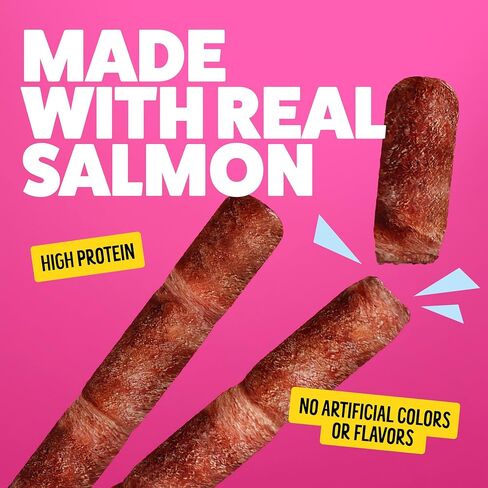 Bonkers Nibble Sticks Soft & Meaty Tender Salmon Flavor Cat Treats, 5 Sticks (Pack of 20) in Kuwait