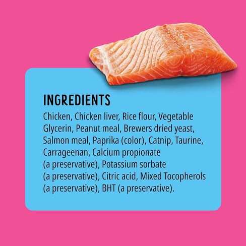 Bonkers Nibble Sticks Soft & Meaty Tender Salmon Flavor Cat Treats, 5 Sticks (Pack of 20) in Kuwait
