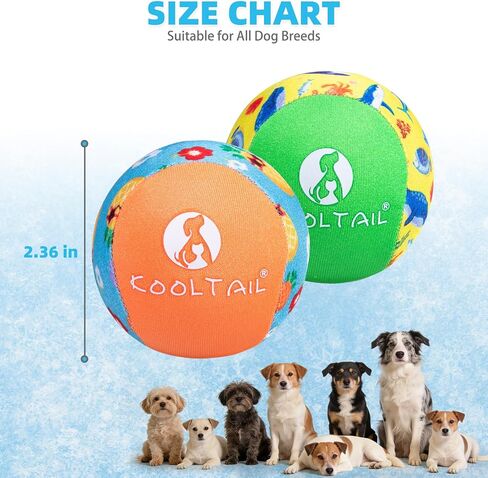 ألعاب حمام السباحة العائمة للكلاب من KOOLTAIL - ألعاب مائية نطاطة للكلاب الصيفية لحمام السباحة، ألعاب تدريب تفاعلية للكلاب، لعبة مضغ، كرات جلب ناعمة ومرنة للكلاب الصغيرة والمتوسطة باللونين الأخضر والبرتقالي in Kuwait
