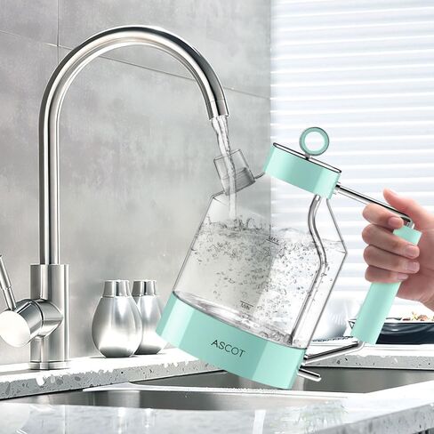 ASCOT Electric Kettle, Glass Electric Tea Kettle Gifts for Men/Women/Family 1.5L 1500W Borosilicate Glass Tea Heater, with Auto Shut-Off and Boil-Dry Protection in Kuwait