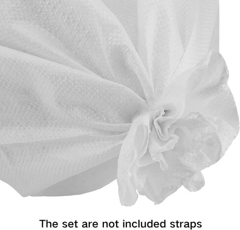 100 Pack 14x24 Inch Empty Sand Bags, White Woven Polypropylene Sandbags for Flood Control Emergency Situation Roadblock Building Construction in Kuwait