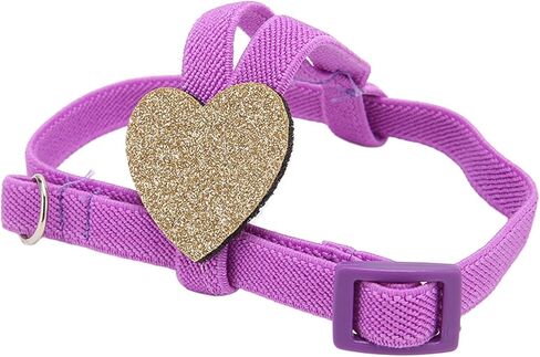 Pet Bird Harness Leash, Elastic Adjustable Lightweight Parrot Flying Leash Straps, Purple Small - Soft Comfortable Material, Heart - Shaped Adjustable Design, Ideal for Bird (M) in Saudi Arabia