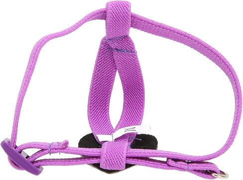 Pet Bird Harness Leash, Elastic Adjustable Lightweight Parrot Flying Leash Straps, Purple Small - Soft Comfortable Material, Heart - Shaped Adjustable Design, Ideal for Bird (M) in Saudi Arabia