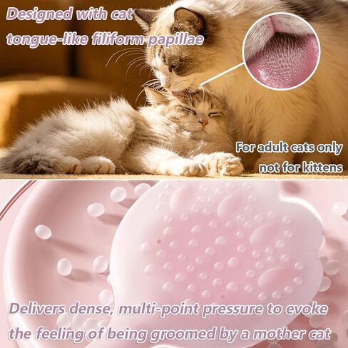 Cat Interactive Head & Tail Base Massage Wand, Mimics Cat Tongue Papillae & Grooming Behavior, Delivers Deep Massage & Gentle Patting. For Adult Cats Only. Prevents Scratches and Builds Bond in Kuwait