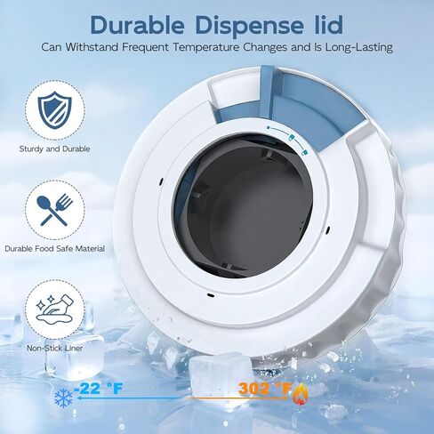GuanQiao Dispense Lid and Press Assembly Replacement, Compatible with Ninja Swirl by Creami NC700 NC701 Series - Food Grade, Dishwasher Safe in Kuwait