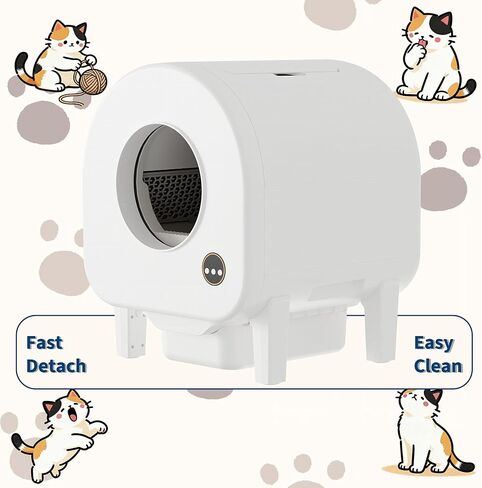 Garvee Self-Cleaning Cat Litter Box, Automatic Smart Pet Litter Box, Large Capacity for Multiple Cats, WiFi-Enabled App Control with Safety Sensors w/Garage Bags in Kuwait