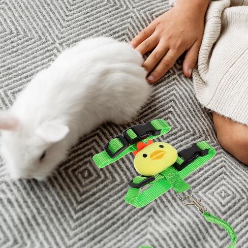 Small Pet Harness Leash Set for Hamster Rabbit Guinea Pig Ferret Adjustable Escape-Proof Soft Mesh Outdoor Walking Vest S Size in Kuwait