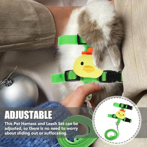 Small Pet Harness Leash Set for Hamster Rabbit Guinea Pig Ferret Adjustable Escape-Proof Soft Mesh Outdoor Walking Vest S Size in Kuwait