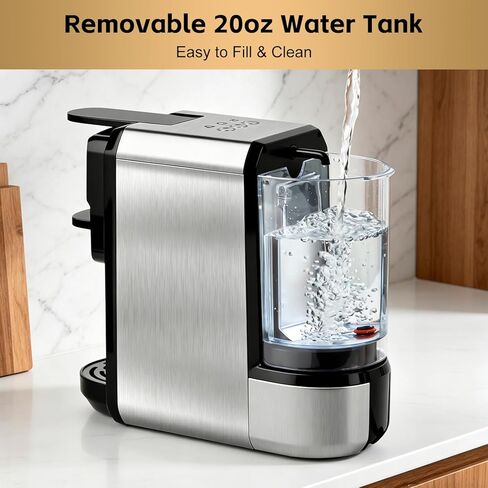CUSIMAX Espresso Machine Single Serve Coffee Machine Compatible with Nespresso Pods, Adjustable Brewing Size, 19Bar Coffee Maker, Stainless Steel Espresso Maker with 20oz Remevable Water Tank in Kuwait
