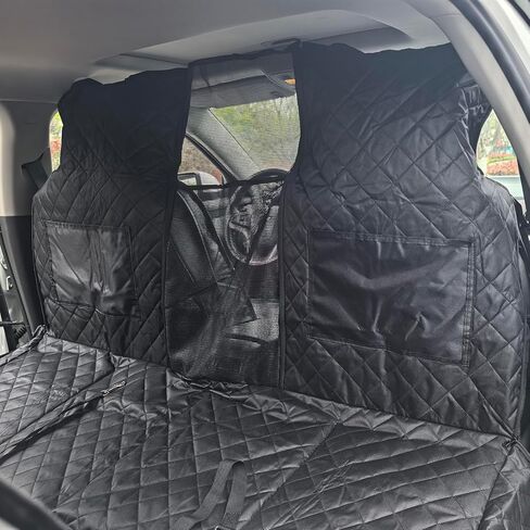 High Barrier Dog Car Seat Cover with Hard Bottom,Mesh Window,Waterproof,Anti Scratch,Safe,Easy to Use and Clean,Holds 330lbs,Foldable Car Seat Protector for Cars,SUVs,Small Pickup Trucks in Kuwait