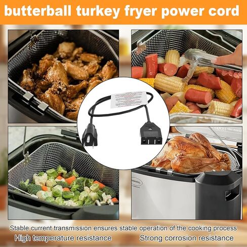 9001150010 Power Cord for Masterbuilt 10 Liter XL Electric Turkey Fryers Break-Away Magnet Power Cord Compatible Mode#MB20012420 MB20010326 in Kuwait