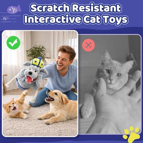 Cat Wrestling Glove, Toy with Sumo Wrestler Hand Puppet, Cat Teaser Catsumo Boredom Busting Training and Exercise Toy for Kittens, Indoor Cats in Kuwait