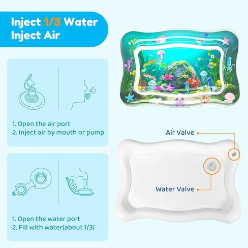 ألعاب تفاعلية للقطط للقطط الداخلية، سجادة مياه مطورة للقطط مع سمكة عائمة - سجادة لعب حسية متينة للملل والقلق، سرير مائي تبريد صيفي للقطط الصغيرة والقطط البالغة in Kuwait