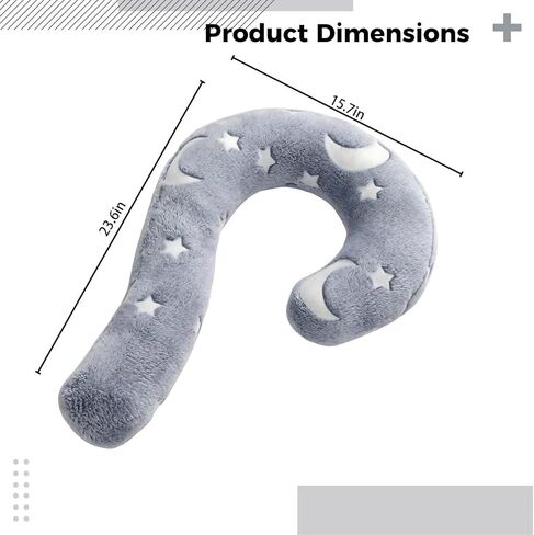 Pet Pillow for Joint & Neck Support, 15.7 X 23.6 in Glow in The Dark Pet Pillow, Star Design, Machine Washable, Gray for Dogs Cats in Kuwait