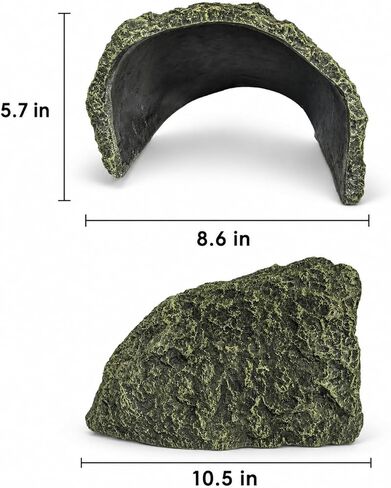 Oversize Resin Rock Reptiles Large Hideout Cave – Ideal for Turtles, Lizards, Bearded Dragons, Leopard Geckos, Snakes, Amphibians,Small Pets and Fish – Perfect for Aquarium and Terrarium Habitat Decor in Kuwait