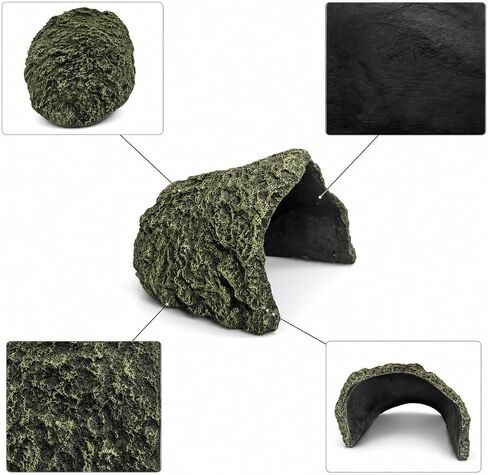 Oversize Resin Rock Reptiles Large Hideout Cave – Ideal for Turtles, Lizards, Bearded Dragons, Leopard Geckos, Snakes, Amphibians,Small Pets and Fish – Perfect for Aquarium and Terrarium Habitat Decor in Kuwait