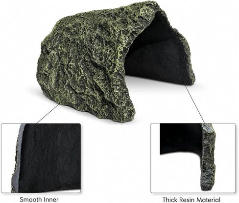 Oversize Resin Rock Reptiles Large Hideout Cave – Ideal for Turtles, Lizards, Bearded Dragons, Leopard Geckos, Snakes, Amphibians,Small Pets and Fish – Perfect for Aquarium and Terrarium Habitat Decor in Kuwait