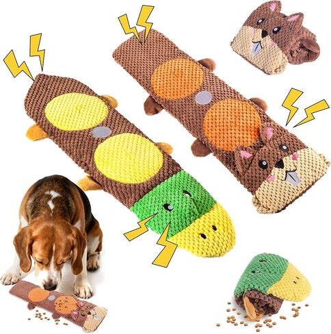 Dog Toys for Aggressive Chewers: 2 Pack Interactive Dog Toys for Boredom and Teething, Snuffle Mat for Dogs Squeaky Chew Toy for Small, Medium Breed to Keep Them Busy in Kuwait