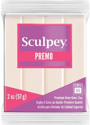 Polyform Sculpey Premo Polymer Oven-Bake Clay, Zinc Yellow, Non Toxic, 2 oz. bar, Great for jewelry making, holiday, DIY, mixed media and home décor projects. Premium clay perfect for clayers and artists. in Kuwait